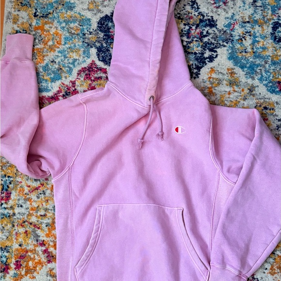 Vintage Champion Pink Pullover Hoodie with Logo S - Picture 4 of 7